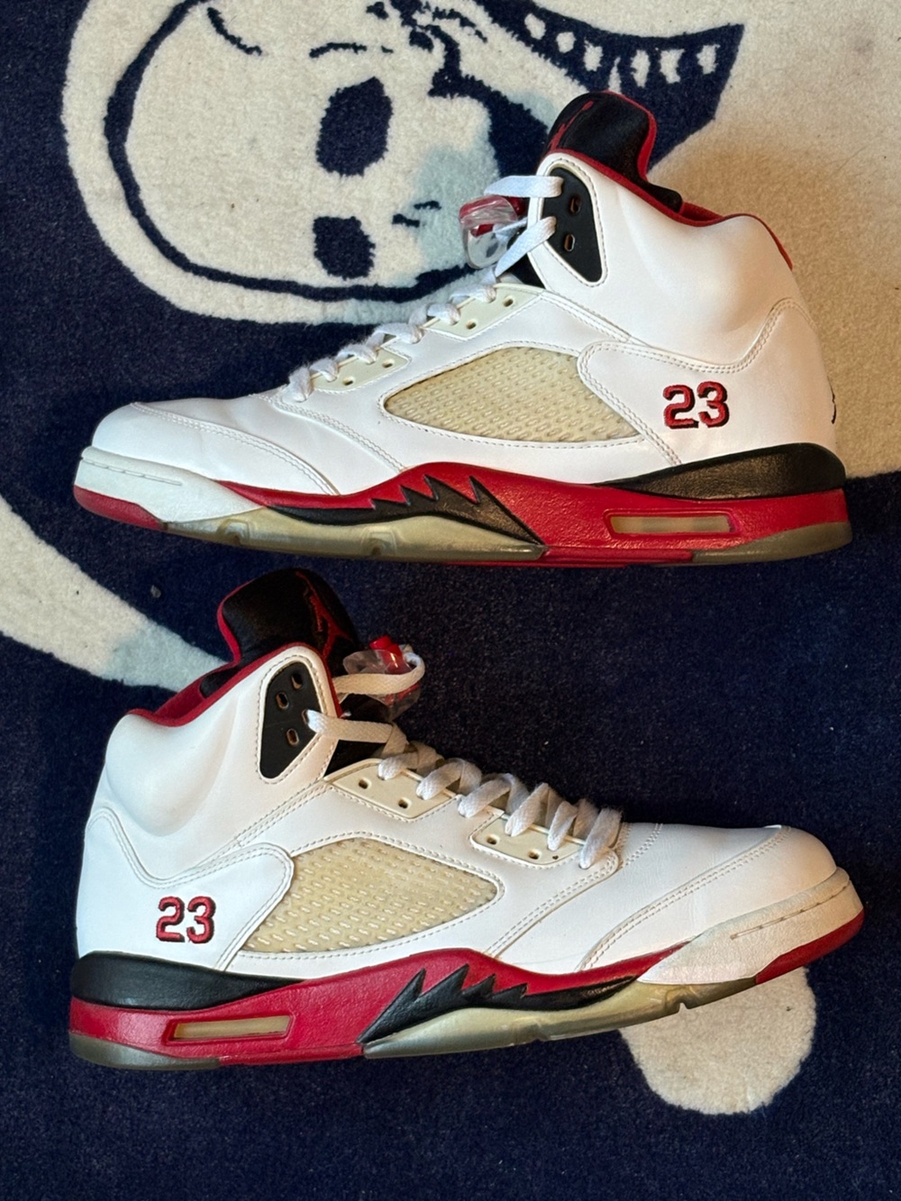 Nike air Jordan 5 fire red Jordan v black younger sz 12